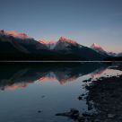 Sunset at Maligne Lake