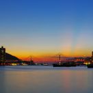 Sunset in Ting Kau Bridge