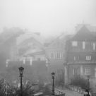 city in the fog