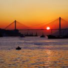 Sunset in Ting Kau Bridge