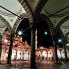 The blue mosque at night