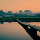 Dusk at village