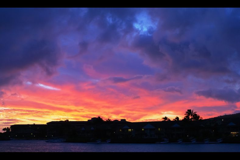 tricolor sunset