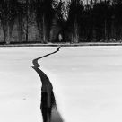 water path in the icy lake