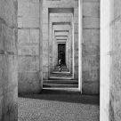 Architecture with a man