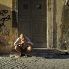 In the street