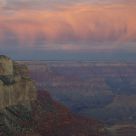 Pinkish Storm Clouds Within The Canyon