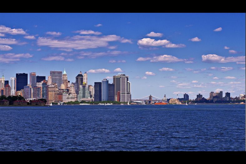 Lower Manhattan and Brooklyn Bridge