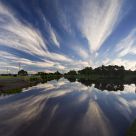 Clouds as brush strokes