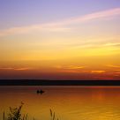 Sunset on lake