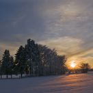 Sunset with upper tangent arc