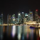 night shot of Singapore river