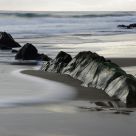 Chiseled Rocks At Sunset