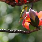 Flower and bird