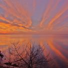 just before sunrise