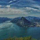 Water, mountain and sky