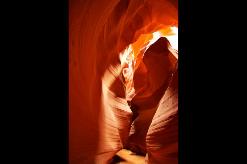 Crack on rock, Antelope Canyon