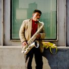 Solo Saxophonist on the Streets of Peking