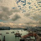 Hong Kong harbor mid morning