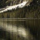 Snow Reflection At Sunset