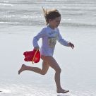 Running in the beach