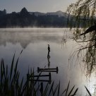 Misty morning of Lake Hakanoa