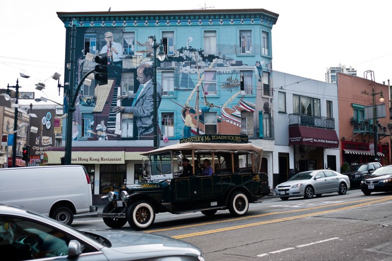In the China street of San Francisco