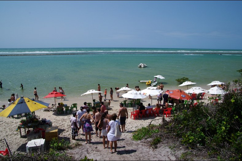 In the beach