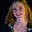 Lady - strobist with colour gels