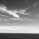 Cloudy sky over the sea