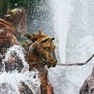 Horses in water