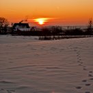 footprints on snow