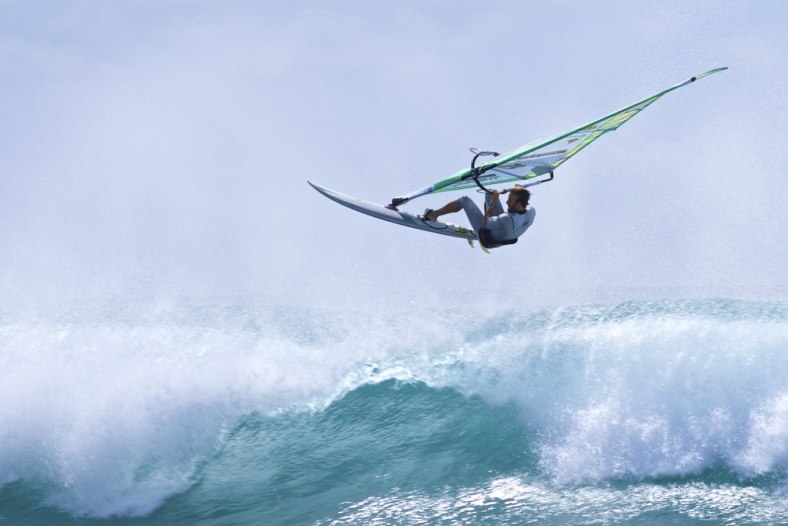 Windsurfing at the Ponta Preta break in Cabo Verde
