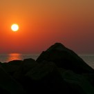 Rocky shore of Haasle