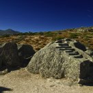 Stone altar by night