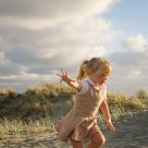 Child at the beach, run, play