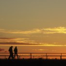 Promenade at sunset