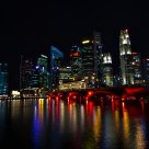 Singapore's Central Business District at Night