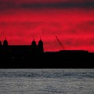 Ellis Island, at twilight...