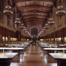 University of Michigan Law Library Reading Room at Night