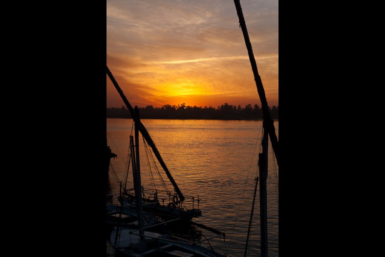 Sunset over the Nile River