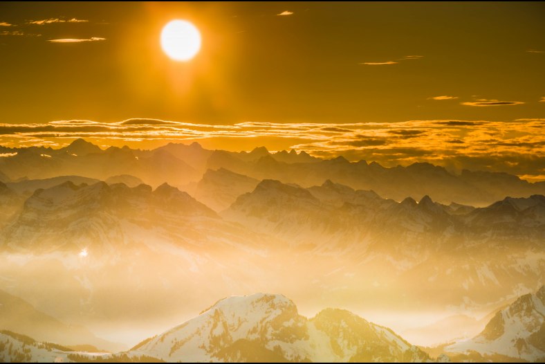 alpine sunset