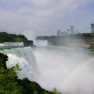 Niagara Falls under rainbow