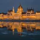 Parliament with ice floes