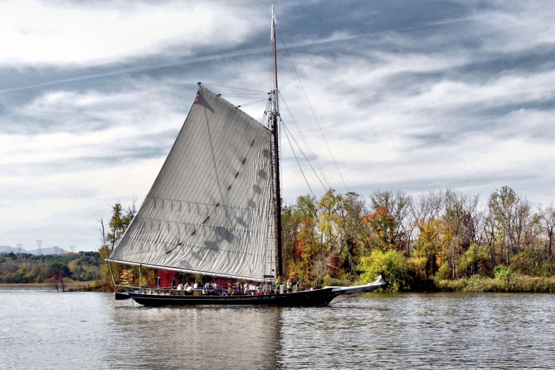 The Sloop Clearwater on the Hudson