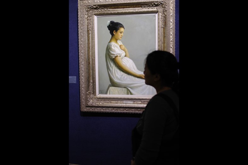 painting & woman