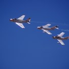 Mig Fury Fighters in a Dog Fight--FJ-4 Fury, Mig-17F, Mig-15UTI