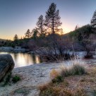 Lake Hemet Shoreline at Sunset