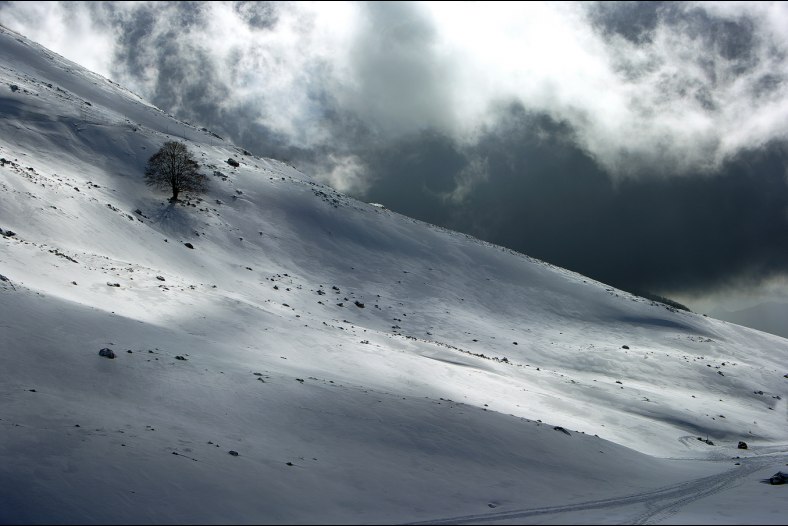 Bad weather on the mountain