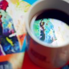 an Image shadow & reflex in the mug